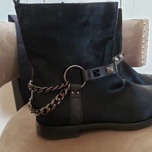 LE SILLA "PONY HAIR" Biker Boots. Retail 1599.00